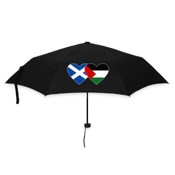 Ecosse Palestine drapeau coeur - Parapluie standard - noir - Devant