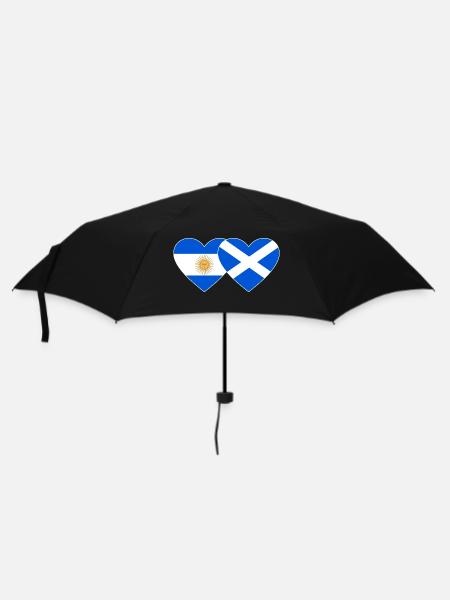 Argentinien Schottland Flagge Herz - Regenschirm (klein) - Schwarz