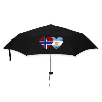 Norwegen Argentinien Flagge used - Regenschirm (klein) - Schwarz - Vorne