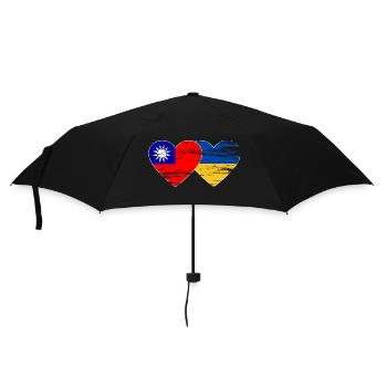 Taiwan Ukraine Flag used - Umbrella (small) - black - Front