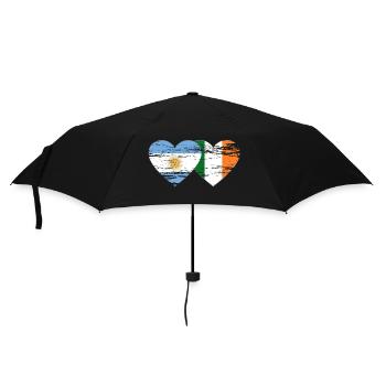 Argentinien Irland Flagge used - Regenschirm (klein) - Schwarz - Vorne