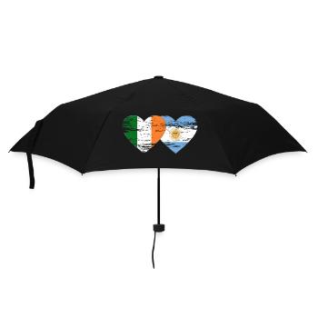 Irland Argentinien Flagge used - Regenschirm (klein) - Schwarz - Vorne