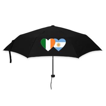 Irland Argentinien Flagge - Regenschirm (klein) - Schwarz - Vorne