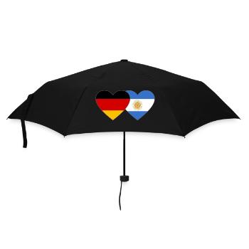 Deutschland Argentinien Flagge Herz - Regenschirm (klein) - Schwarz - Vorne