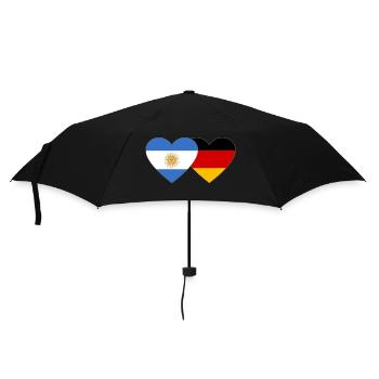 Argentine Allemagne Drapeau Coeur - Parapluie standard - noir - Devant