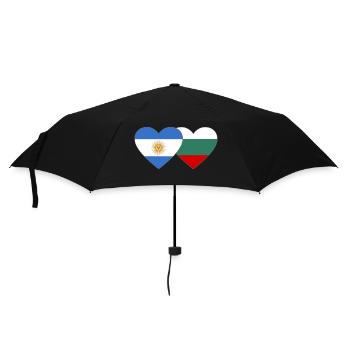Argentine Bulgarie Drapeau Coeur - Parapluie standard - noir - Devant