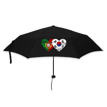 Portugal Corée du Sud Drapeau Coeur Utilisé - Parapluie standard - noir - Devant