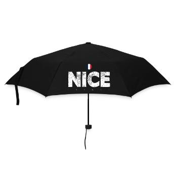 Nice France Distressed Letters - Umbrella (small) - black - Front