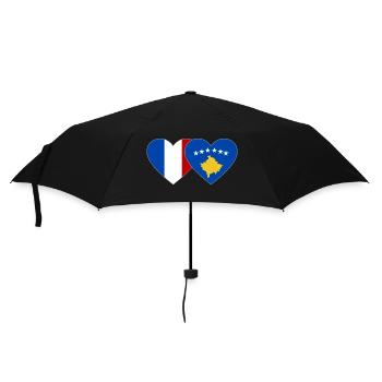France Kosovo Drapeau Coeur - Parapluie standard - noir - Devant