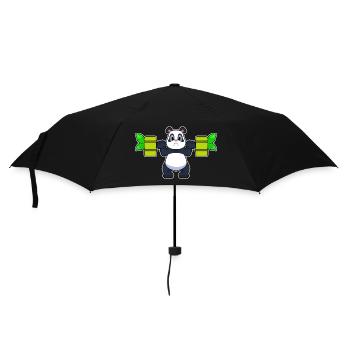 Panda Bodybuilder Barbell Bodybuilding - Umbrella (small) - black - Front