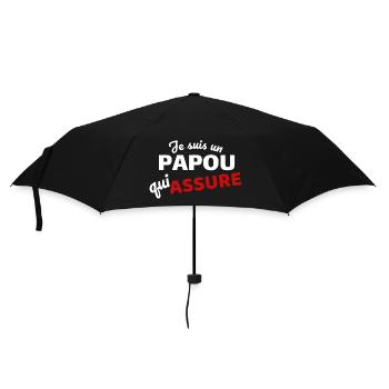 Humorous quote for Papuan who assures - Umbrella (small) - black - Front