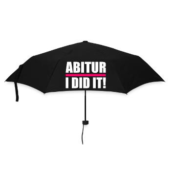 Abitur - Regenschirm (klein) - Schwarz - Vorne