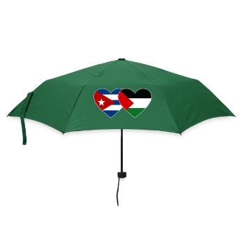 Cuba Palestine drapeau coeur - Parapluie standard - vert bouteille - Devant