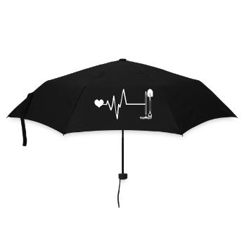 Shovel Pulse Heart Love - Umbrella (small) - black - Front