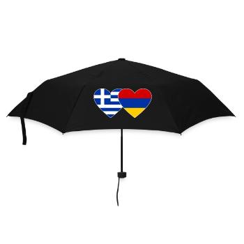 Grèce Arménie Drapeau Coeur - Parapluie standard - noir - Devant