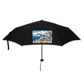 Santorini Greece Ocean Volcano Akrotiri - Umbrella (small) - black - Front