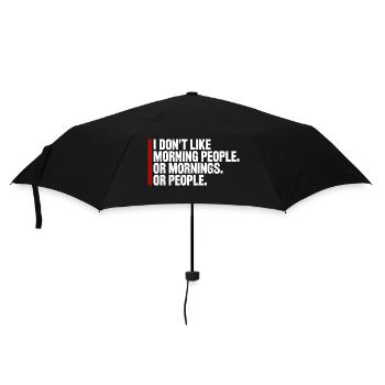 Funny I Don't Like Morning Or Mornings Or People - Umbrella (small) - black - Front