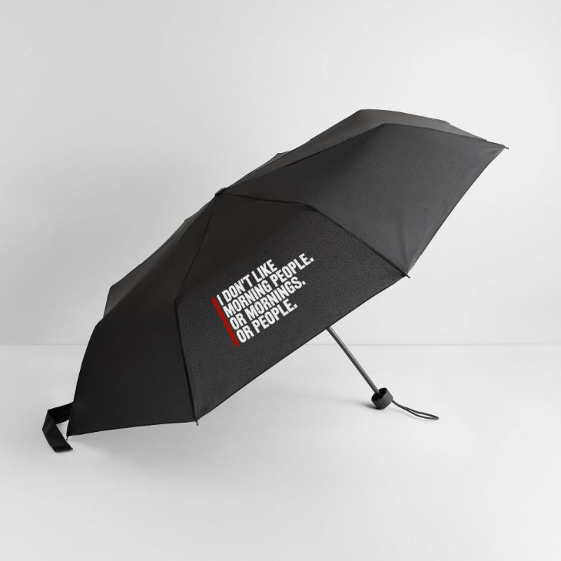 Lustig, ich mag den Morgen oder den Morgen oder die Menschen nicht Regenschirm (klein)