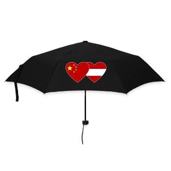 Chine Autriche Drapeau Coeur - Parapluie standard - noir - Devant