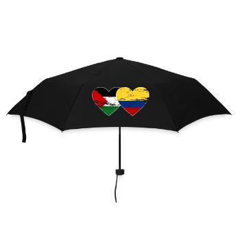 Coeur de drapeau de la Palestine Colombie utilisé - Parapluie standard - noir - Devant