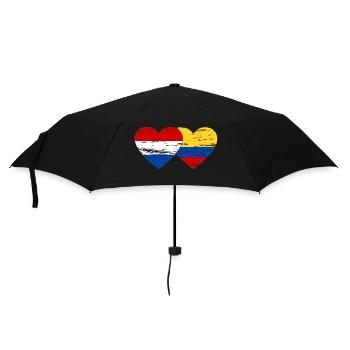 Colombia Holland Flag Heart Used - Umbrella (small) - black - Front