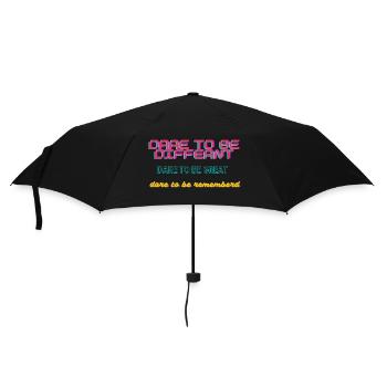 Dare to be different dare to be great - Parapluie standard - noir - Devant