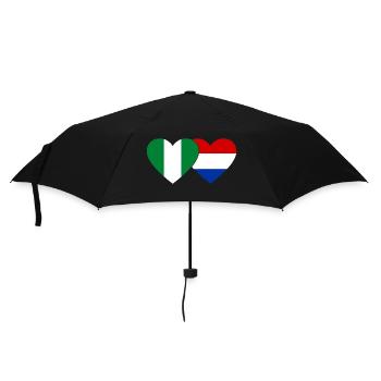 Nigeria Holland Flag Heart - Umbrella (small) - black - Front