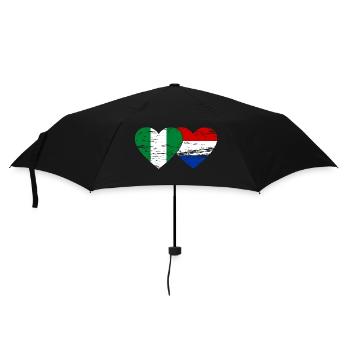 Nigeria Holland Flag Heart - Umbrella (small) - black - Front