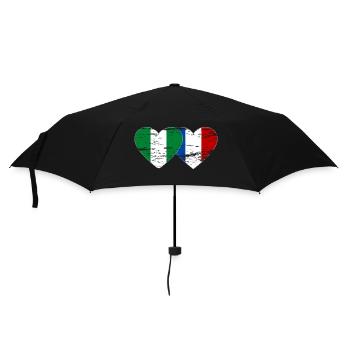 Drapeau du Nigeria France coeur utilisé - Parapluie standard - noir - Devant