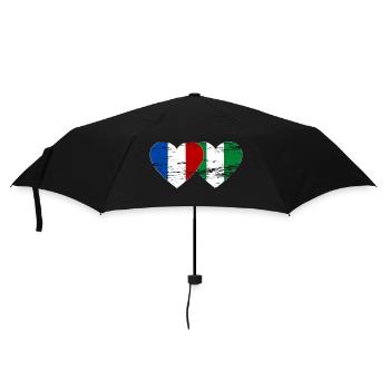 France Nigeria Drapeau Coeur Utilisé - Parapluie standard - noir - Devant
