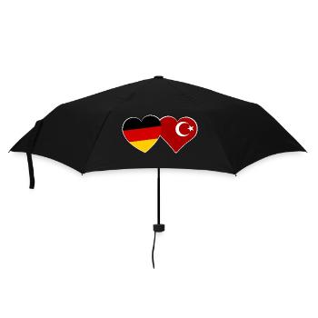 Partner Türkei und Deutschland - Regenschirm (klein) - Schwarz - Vorne