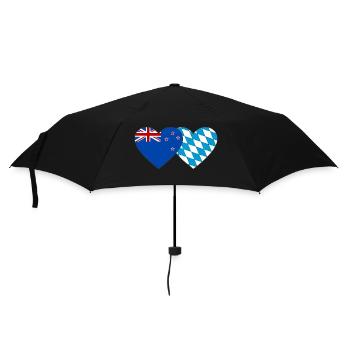 Drapeau de la Nouvelle-Zélande Bavaria Coeur - Parapluie standard - noir - Devant