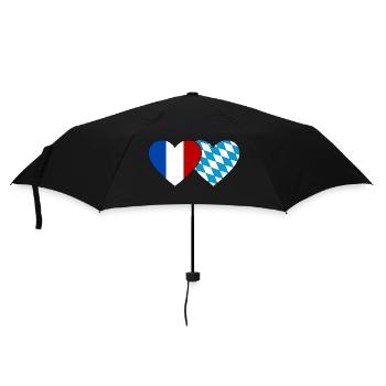 France Bavaria Flag Heart - Umbrella (small) - black - Front