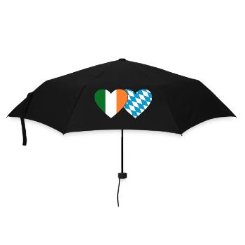 Ireland Bavaria Flag Heart - Umbrella (small) - black - Front