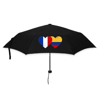 France Colombie Drapeau Coeur Utilisé - Parapluie standard - noir - Devant