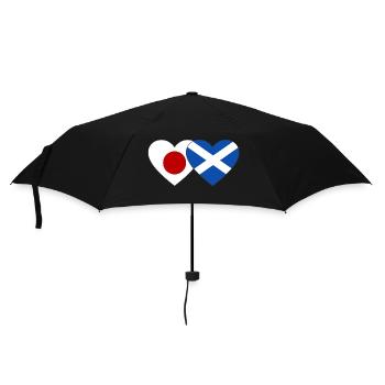 Japan Scotland Flag Heart - Umbrella (small) - black - Front