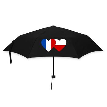 France Pologne Drapeau Coeur - Parapluie standard - noir - Devant