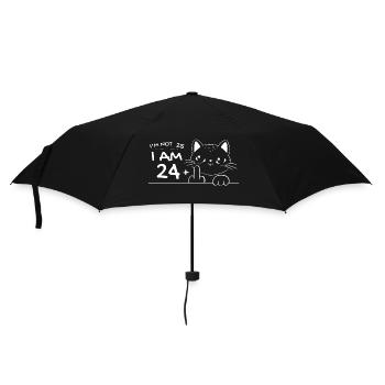 Je n’ai pas 25 ans, j’ai 24 ans plus 1 majeur Cat Flip - Parapluie standard - noir - Devant
