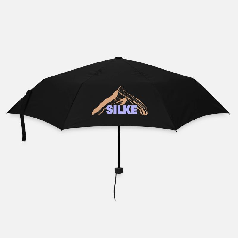 Geschenkidee Silke - Regenschirm (klein) - Schwarz