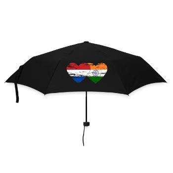 Hollande Inde Drapeau Coeur Utilisé - Parapluie standard - noir - Devant