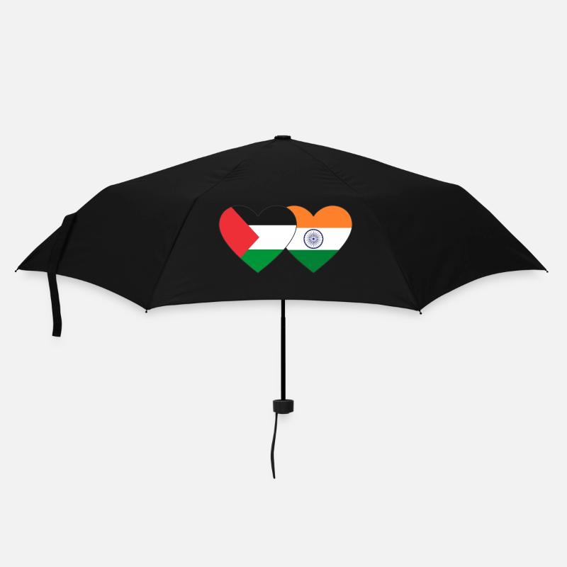 Palestine India Flag Heart - Umbrella (small) - black