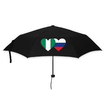 Nigeria Russie Drapeau Coeur - Parapluie standard - noir - Devant