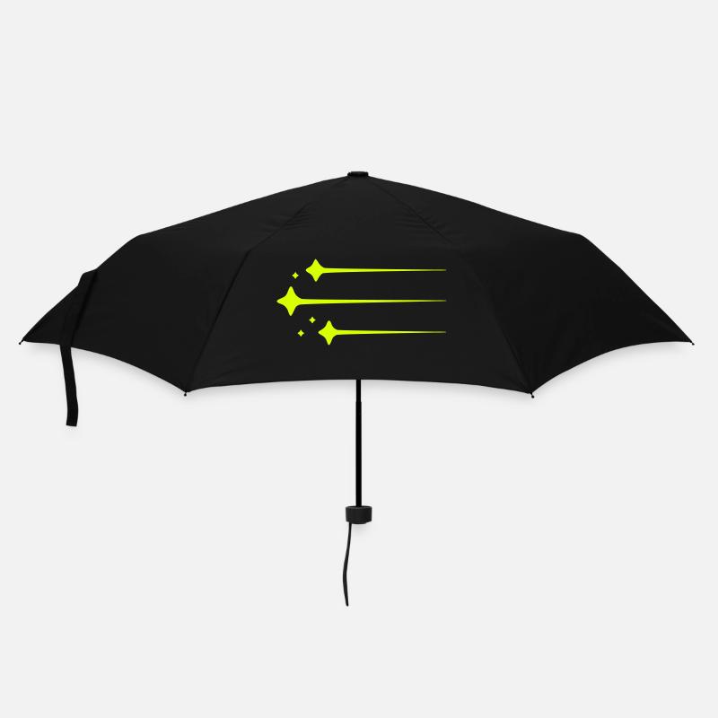 Sternschnuppen Linien - Regenschirm (klein) - Schwarz