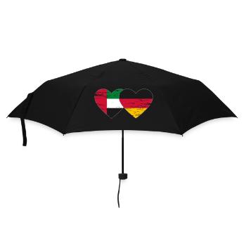 Vereinigte Arabische Emirate Deutschland Herz - Regenschirm (klein) - Schwarz - Vorne