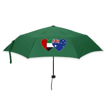 Vereinigte Arabische Emirate Australien Flagge - Regenschirm (klein) - Flaschengrün - Vorne