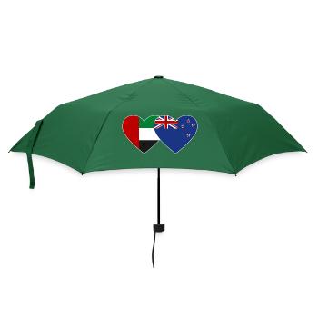 Vereinigte Arabische Emirate Neuseeland Flagge - Regenschirm (klein) - Flaschengrün - Vorne