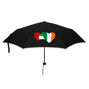 Vereinigte Arabische Emirate Irland Flagge Herz - Regenschirm (klein) - Schwarz - Vorne