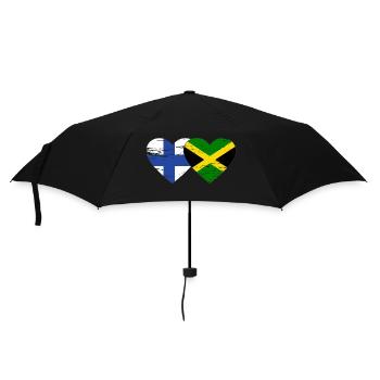 Finlande Jamaïque Drapeau Coeur utilisé - Parapluie standard - noir - Devant