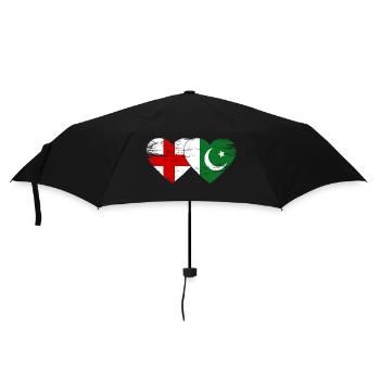 England Pakistan Flag Heart - Umbrella (small) - black - Front