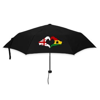 Géorgie Ghana Drapeau Mains Coeur Forme - Parapluie standard - noir - Devant